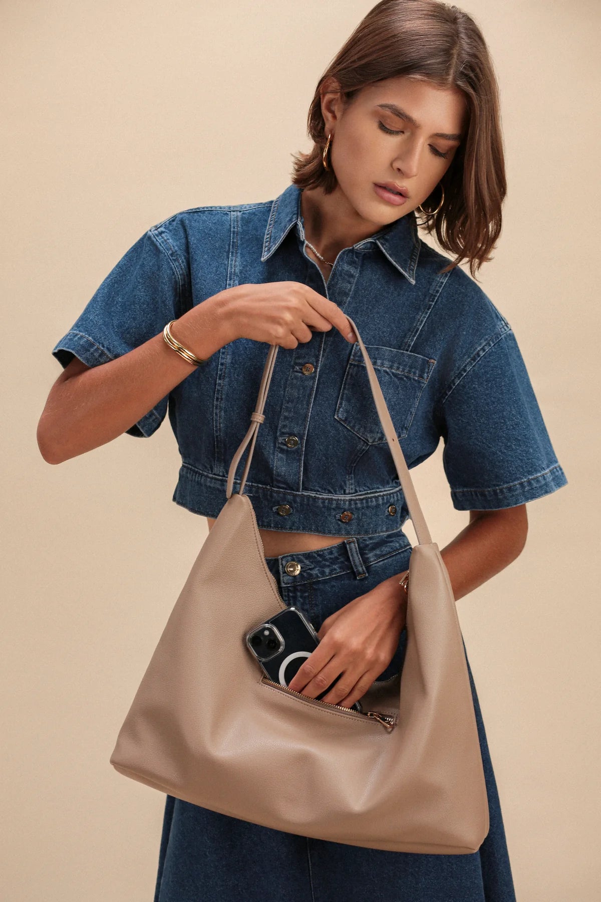 Triangle Bag - Taupe