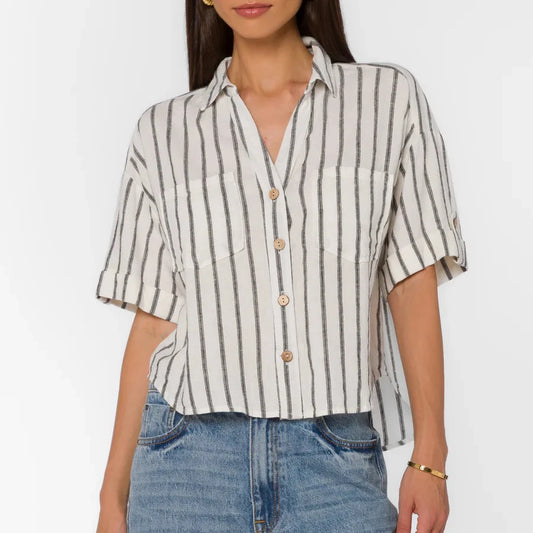 Brandon Shirt - Black Stripe