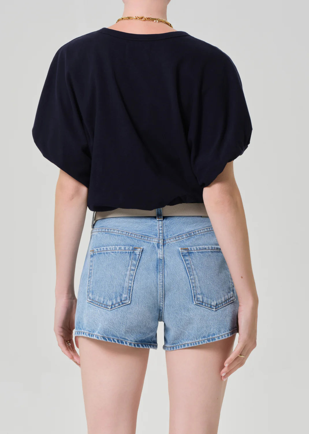 Gia Bubble Tee - Navy