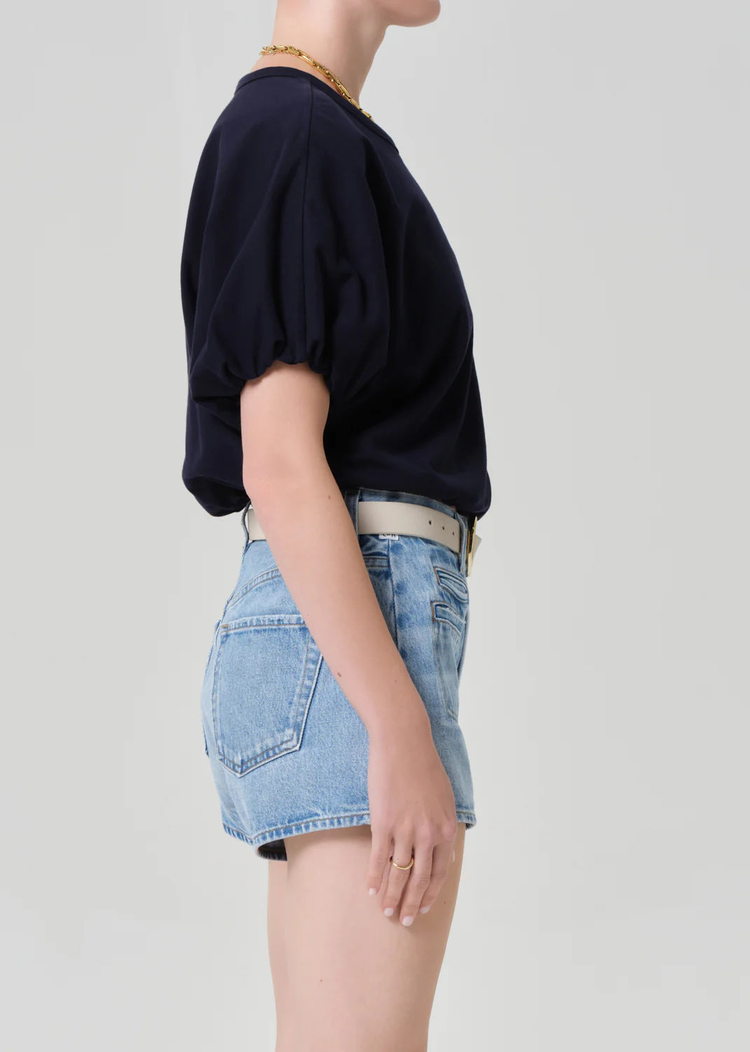 Gia Bubble Tee - Navy