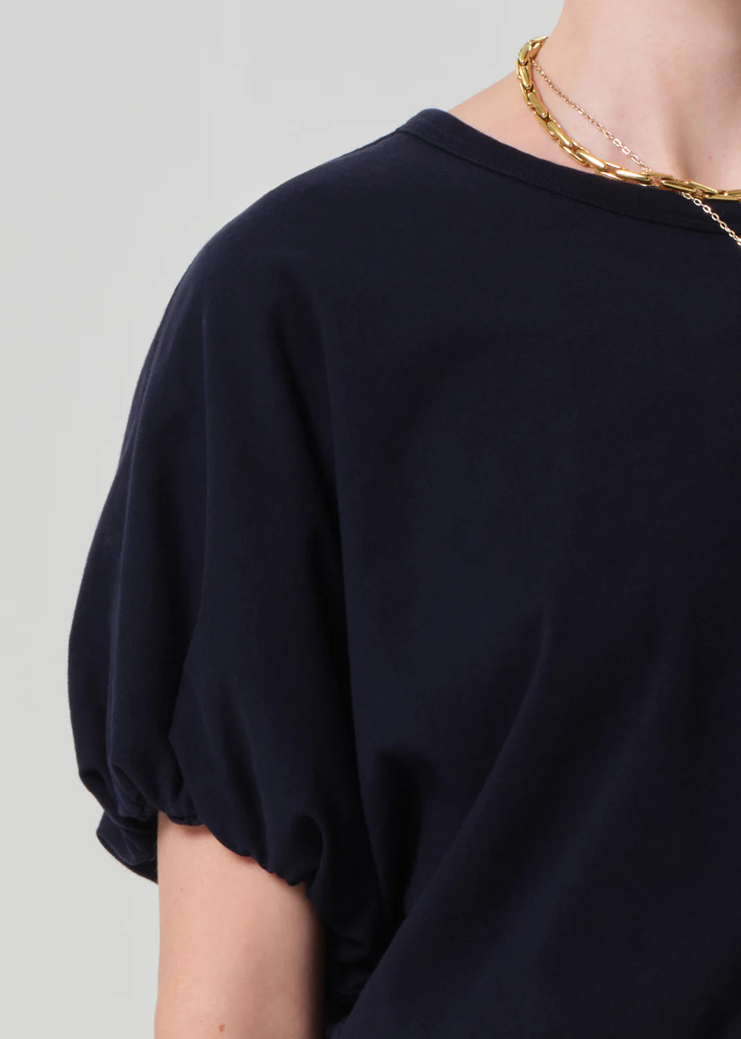 Gia Bubble Tee - Navy