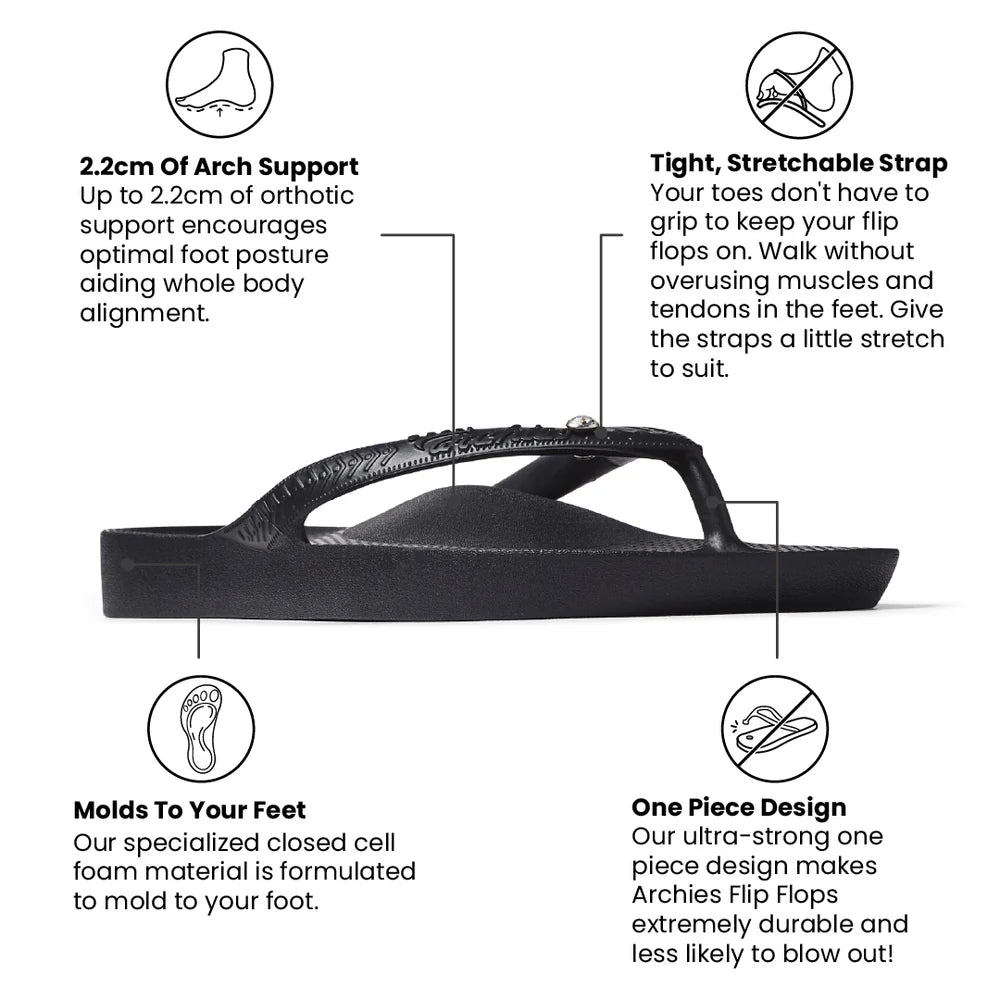 Crystal Flip Flop - Black