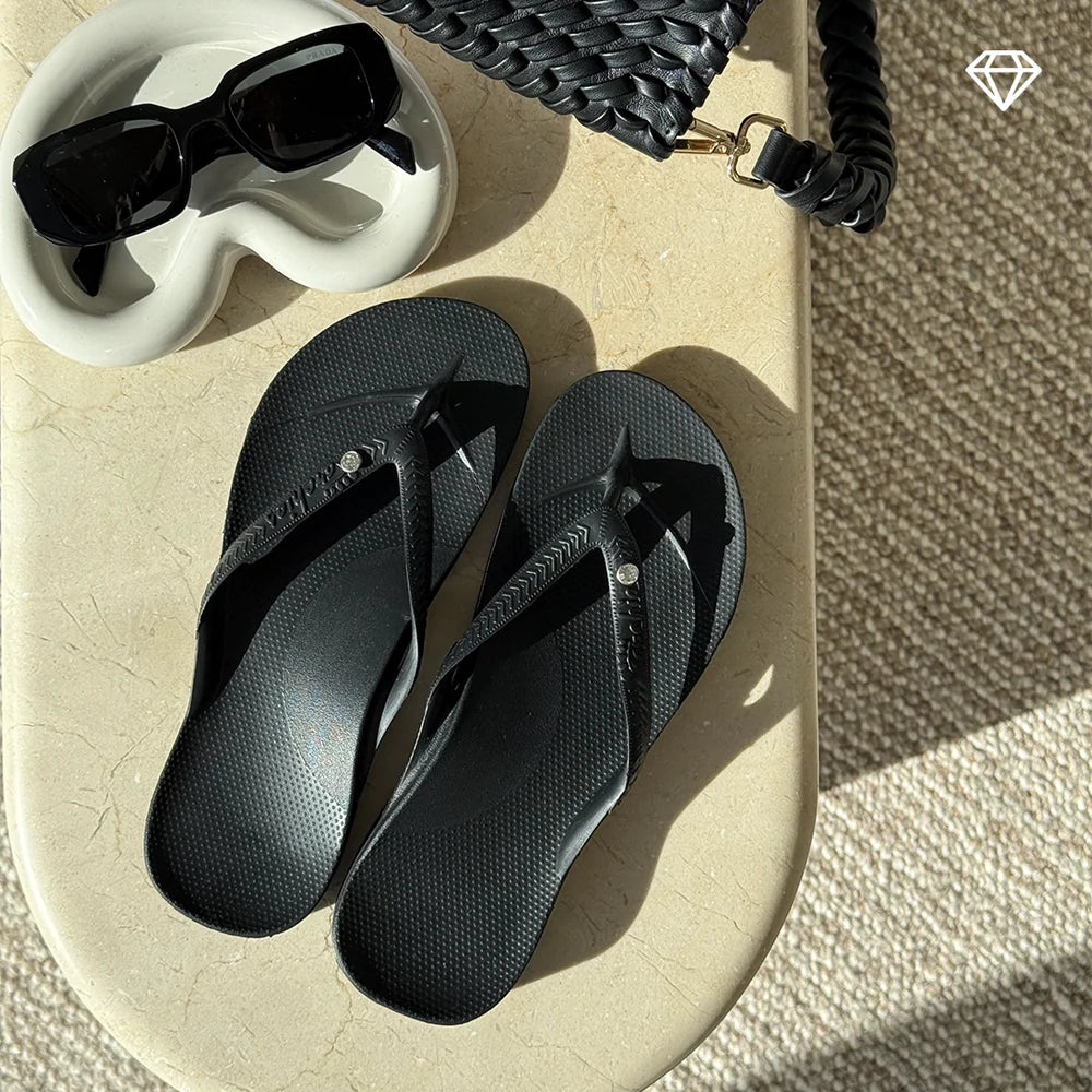 Crystal Flip Flop - Black
