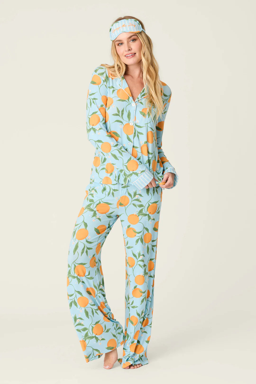 Citrus Dreams PJ Set - Morning Blue