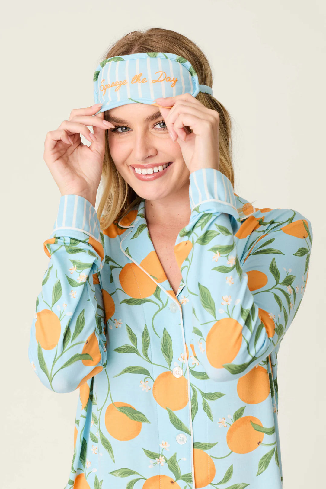 Citrus Dreams PJ Set - Morning Blue