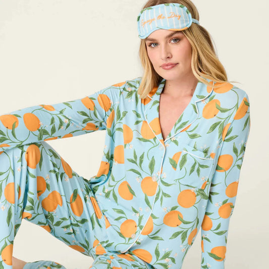 Citrus Dreams PJ Set - Morning Blue