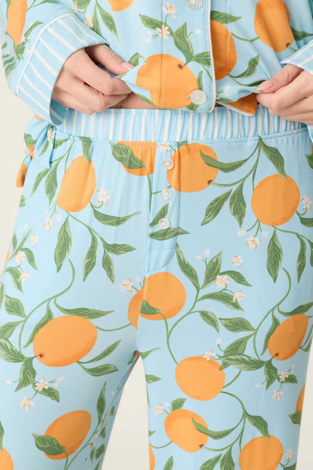 Citrus Dreams PJ Set - Morning Blue