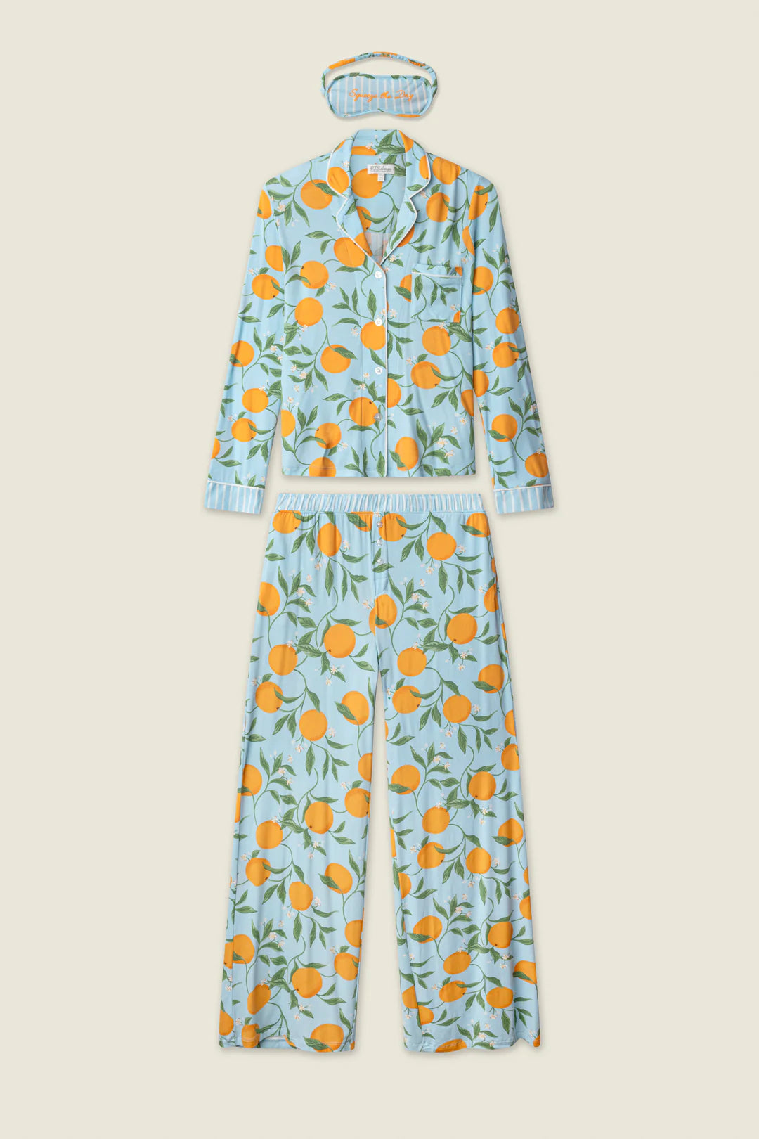 Citrus Dreams PJ Set - Morning Blue