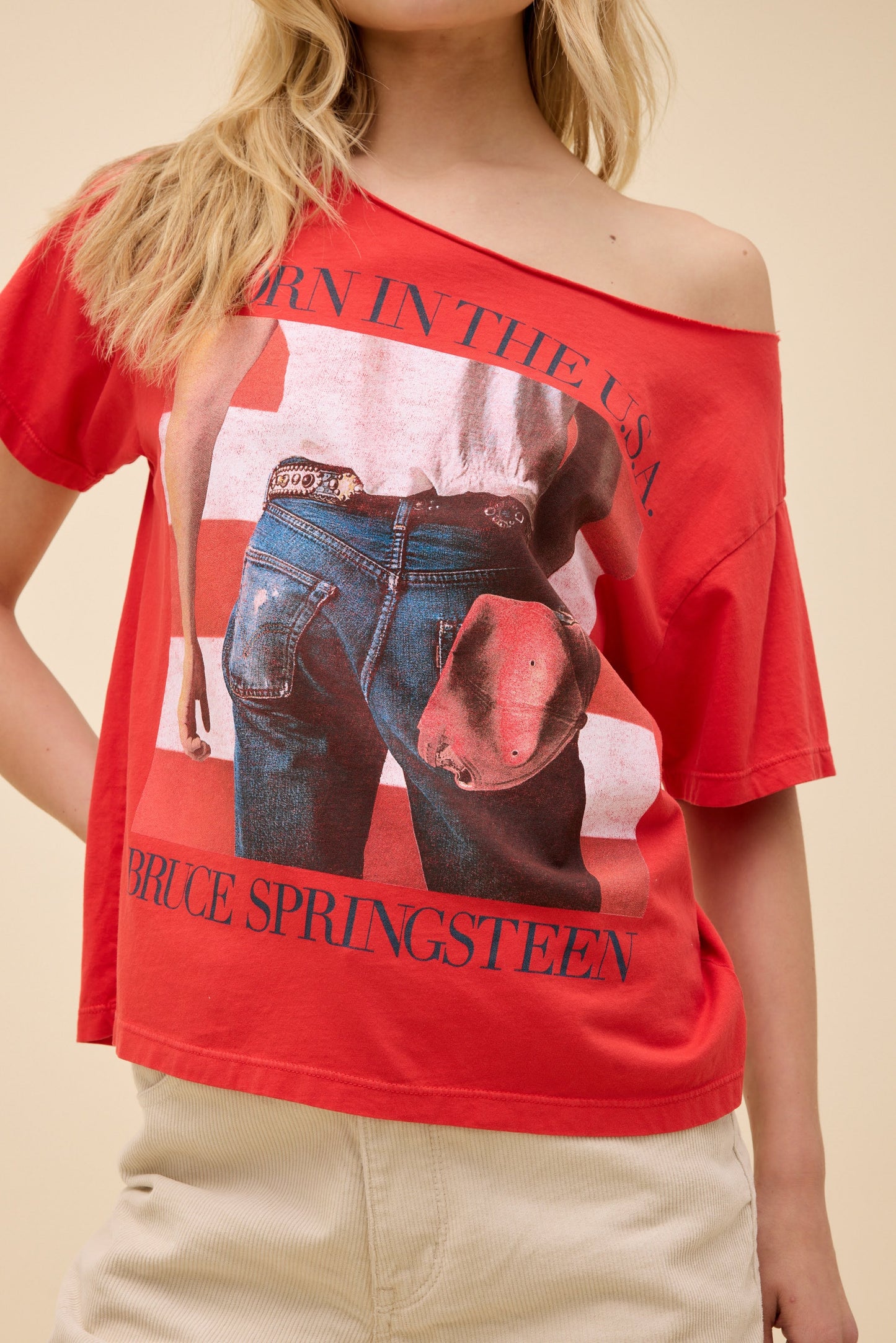 Bruce Springsteen Americana Off Shoulder Tee