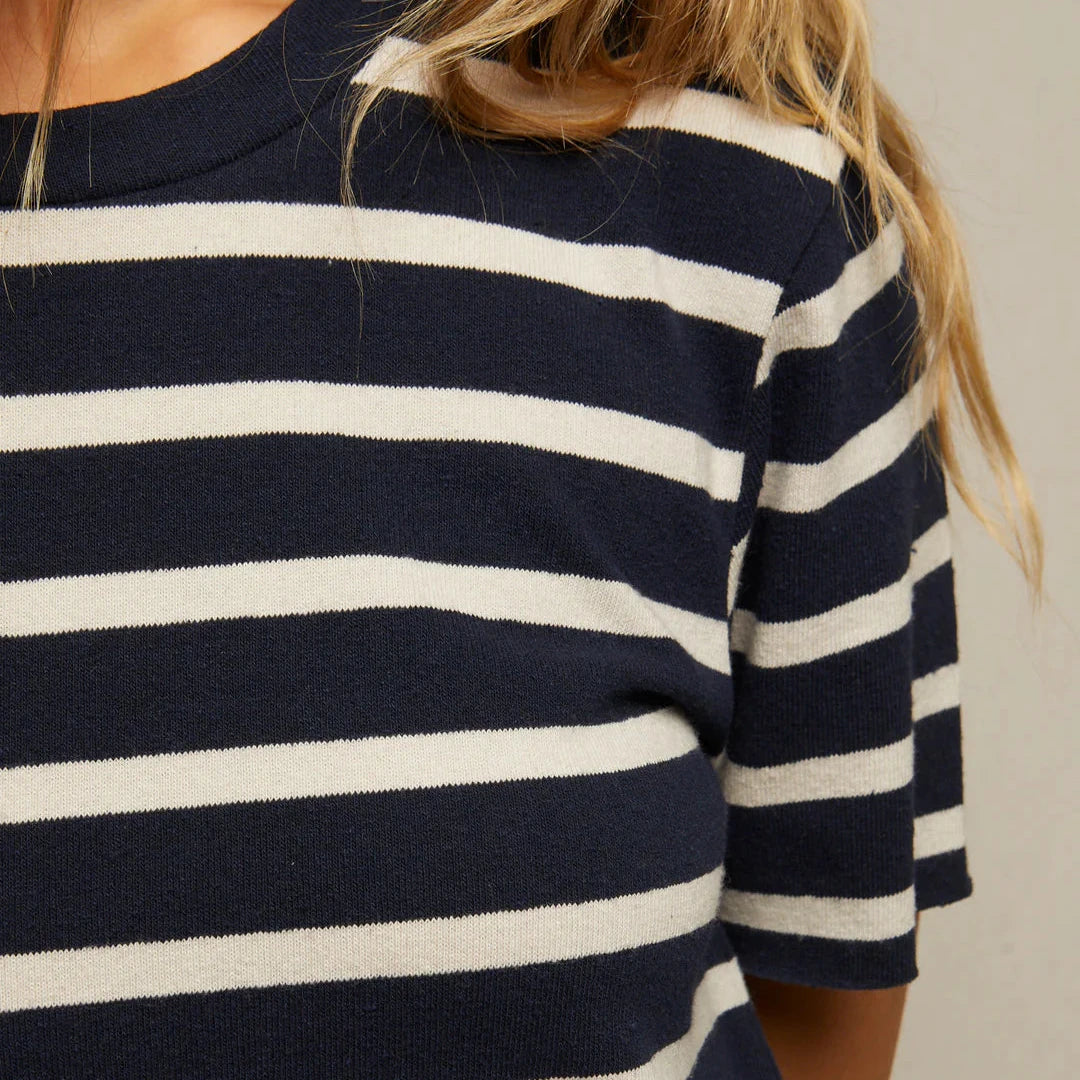 Rhett Dress - Navy / Natural Stripe