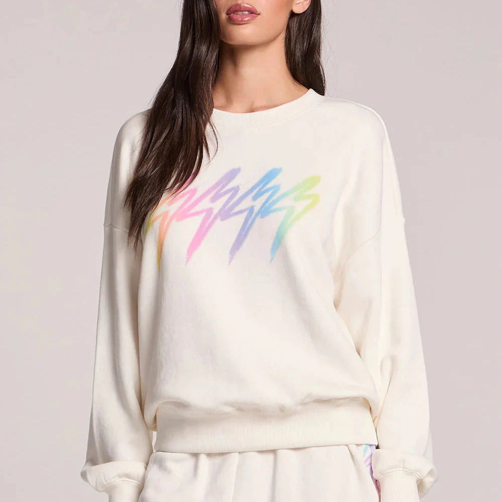 Gradient Bolt Pullover - Coconut Milk