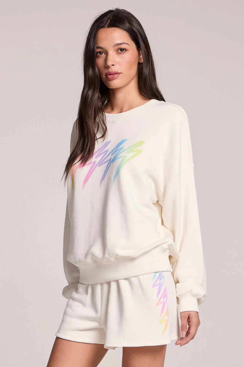 Gradient Bolt Pullover - Coconut Milk