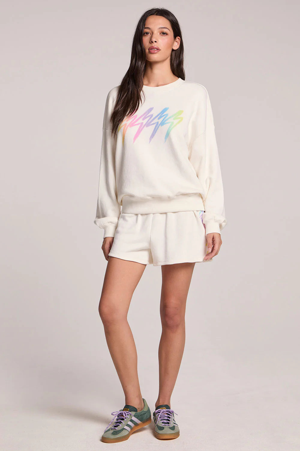 Gradient Bolt Pullover - Coconut Milk