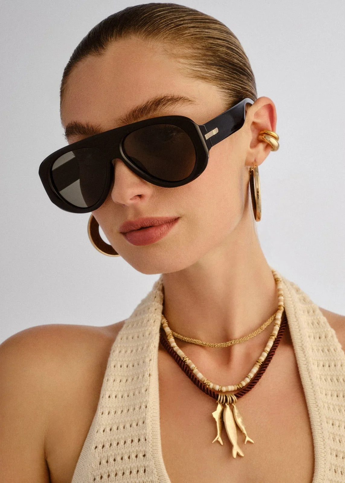Dream Boat Sunglasses - Black / Khaki Polarized