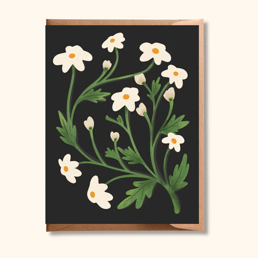 White Floral Everyday Card