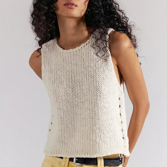 Opal Knit Tank - Whisper White