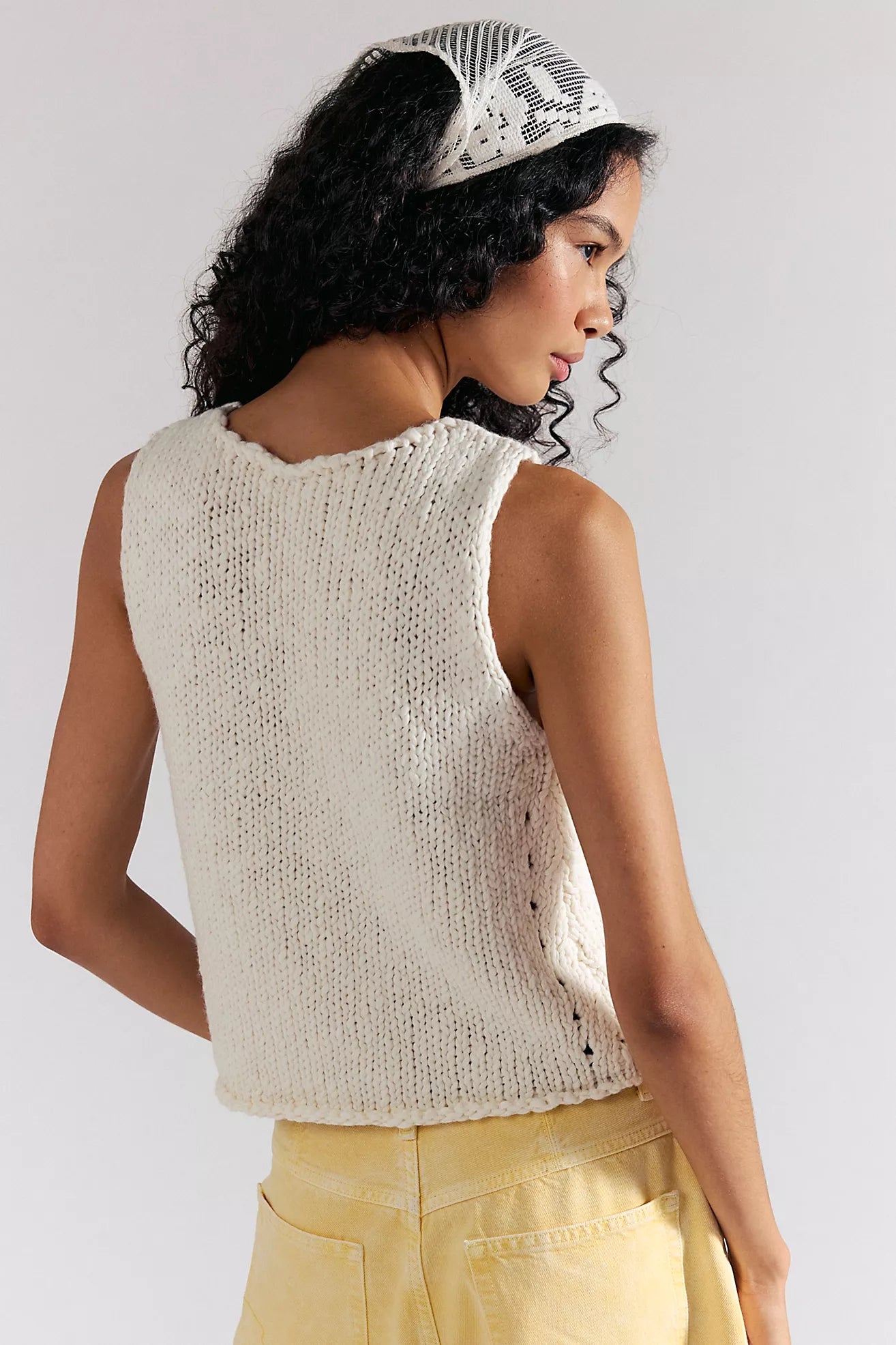 Opal Knit Tank - Whisper White