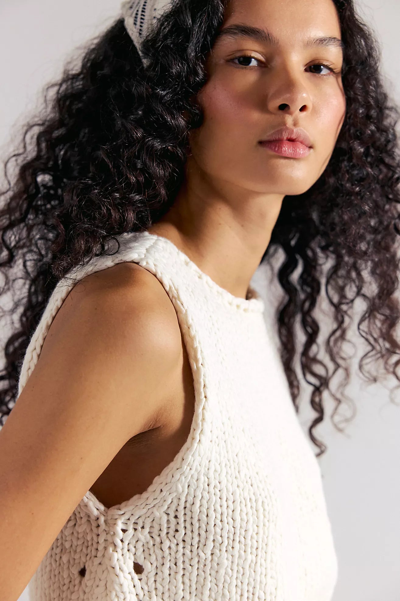 Opal Knit Tank - Whisper White