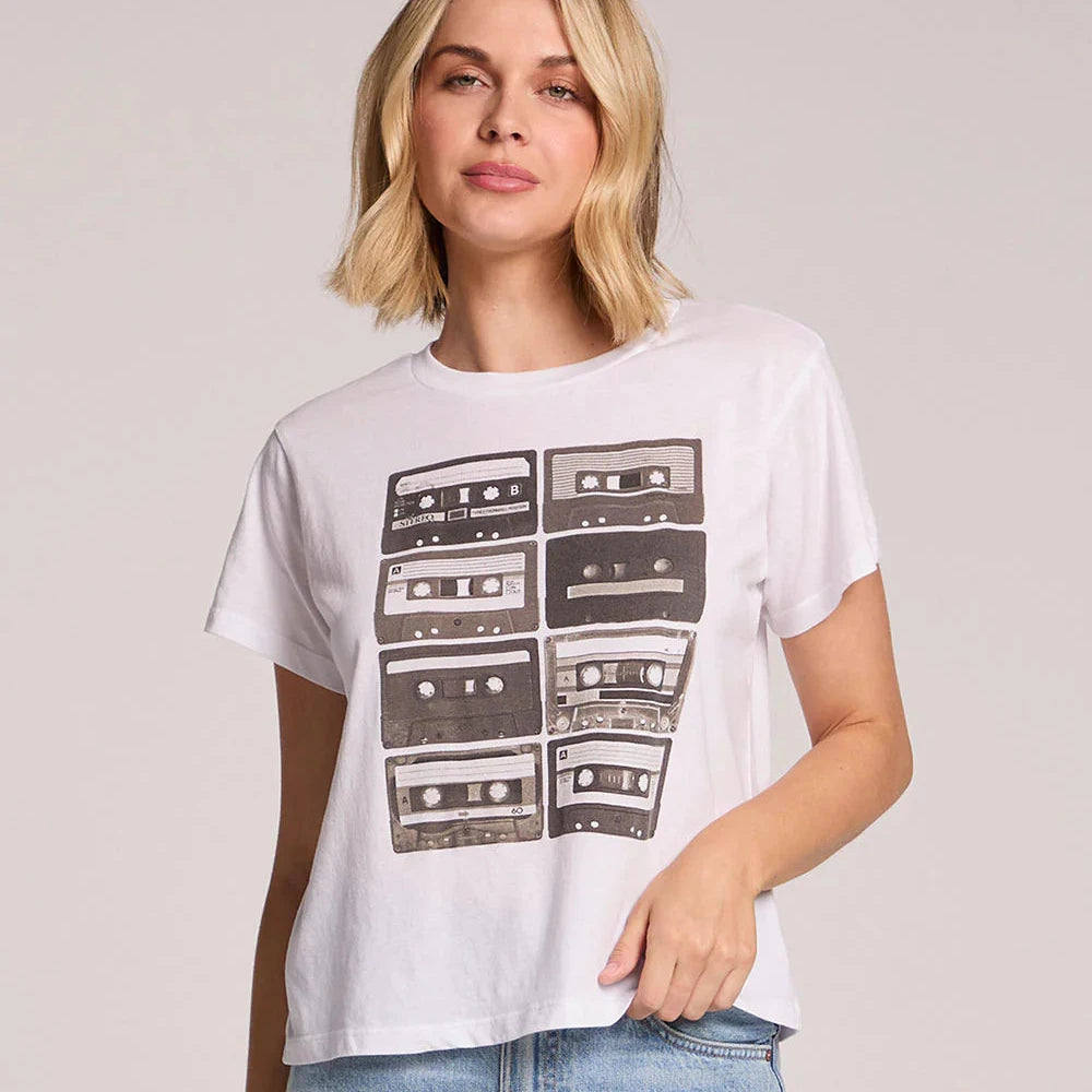 Rewind The Good Times Tee - White