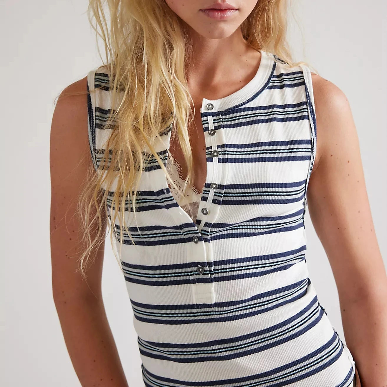 Jamie Striped Tank - White Combo