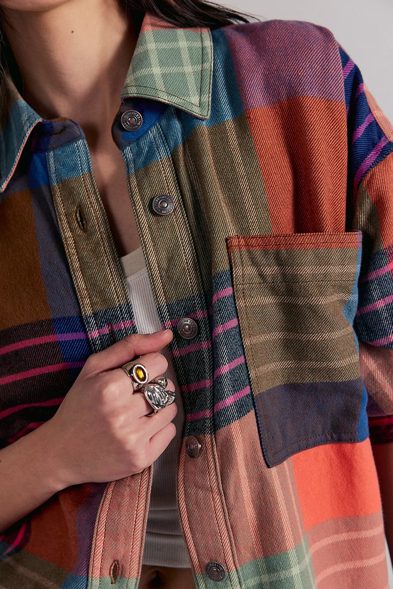 Ashley Plaid Shirt - Ginger Combo