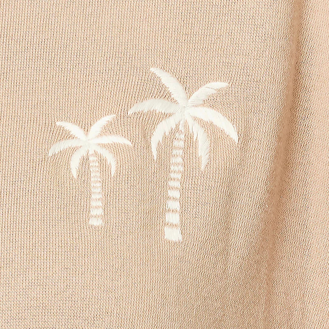 Palms Away Top - Warm Taupe