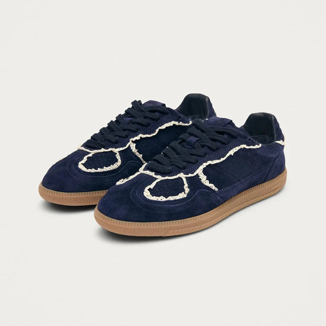 Tb. 490 Crochet Leather Sneakers - Navy