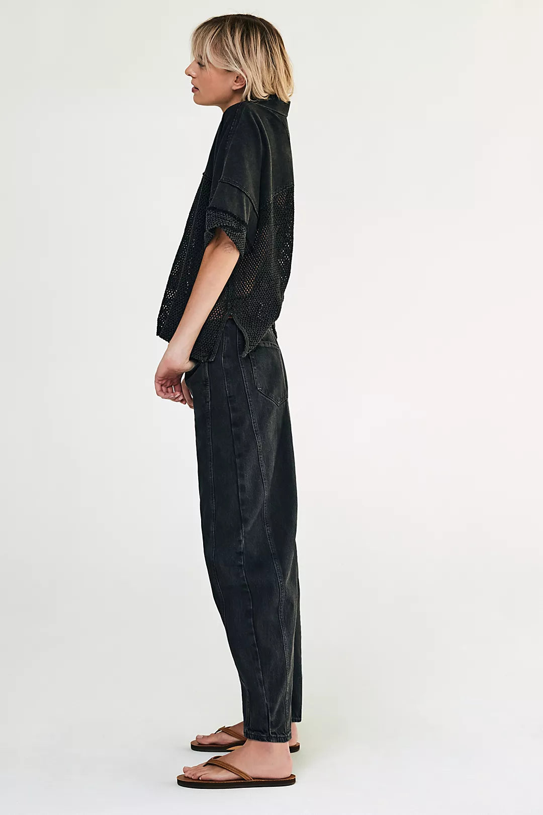 Good Luck Mid-Rise Barrel Jeans - Soundwave