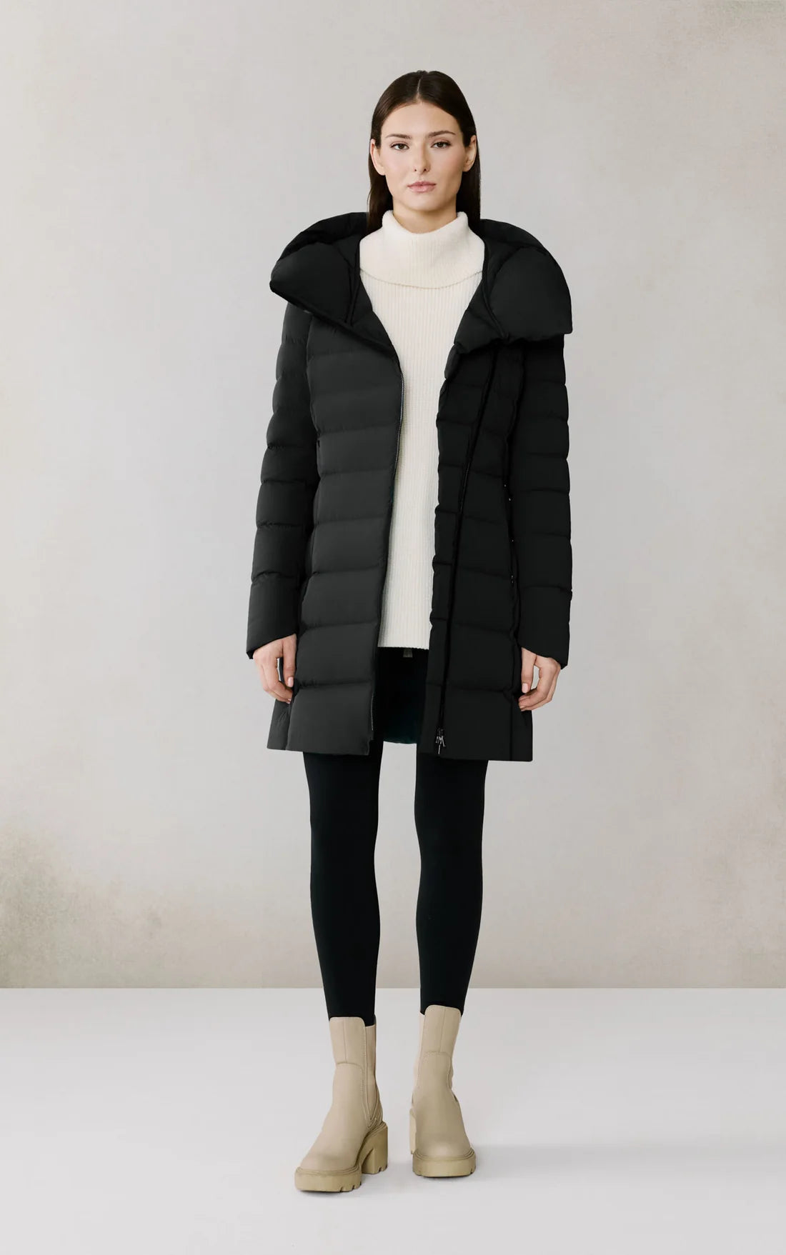 Judy-M Stretch Down Coat - Black