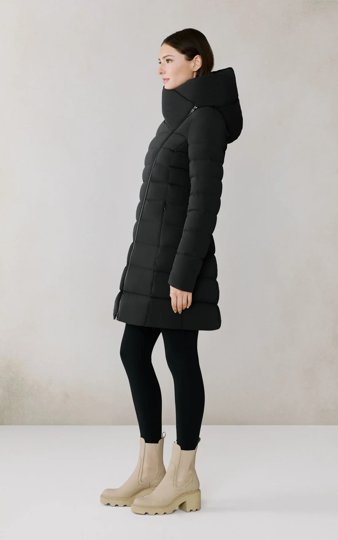 Judy-M Stretch Down Coat - Black