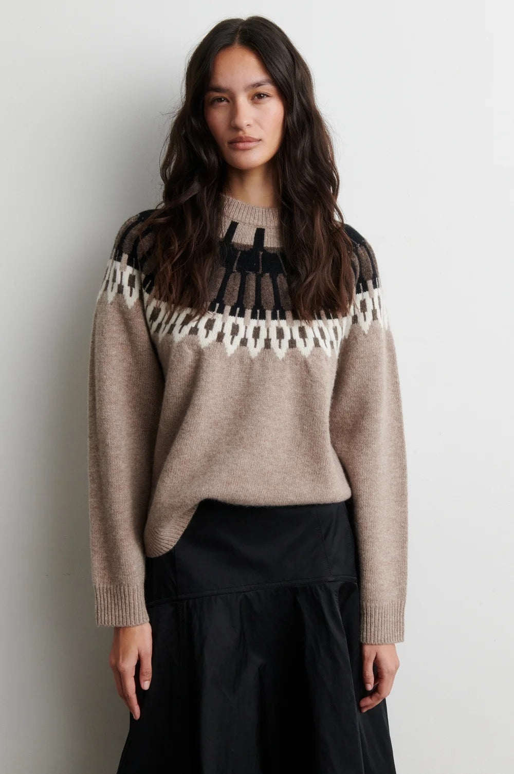 Arlo Knit O Neck Sweater - Beige