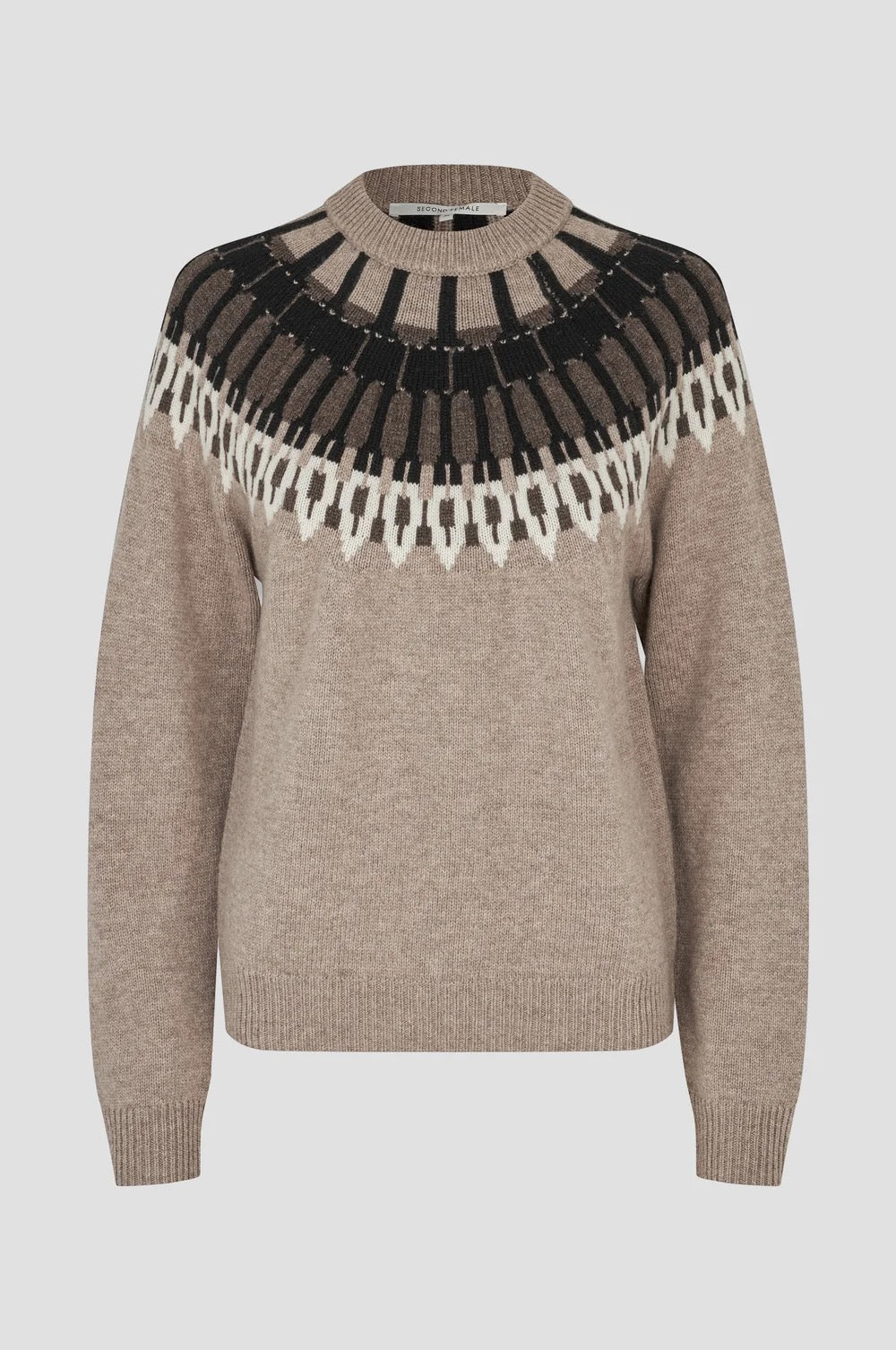 Arlo Knit O Neck Sweater - Beige