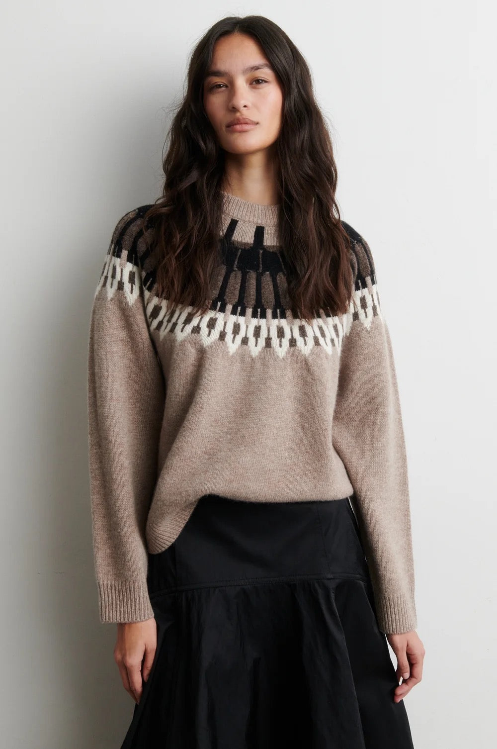 Arlo Knit O Neck Sweater - Beige
