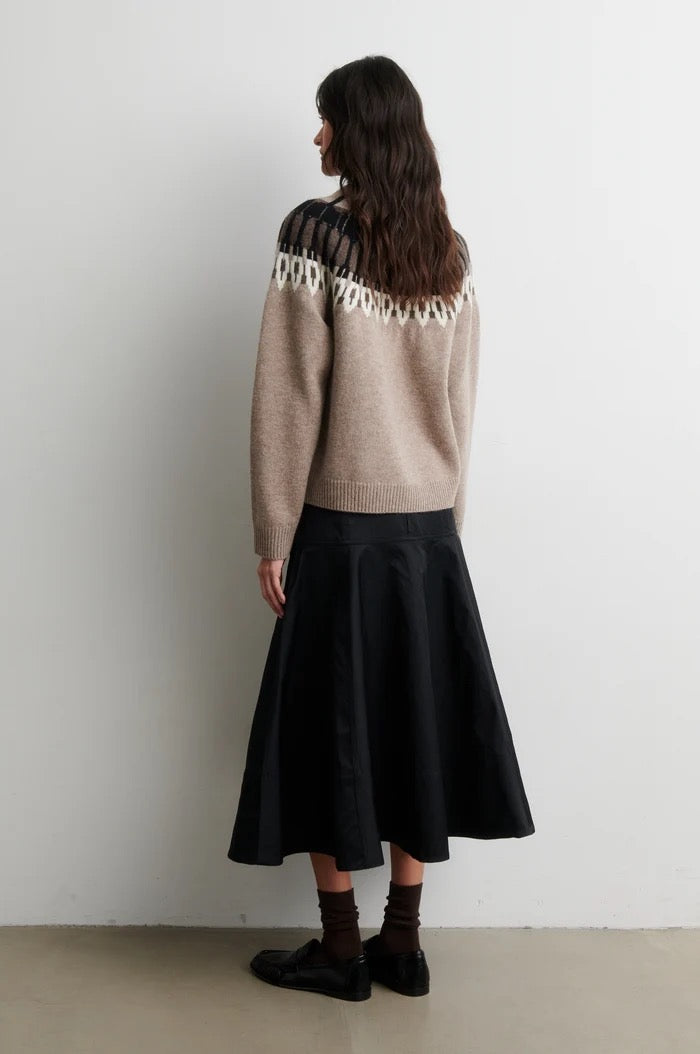 Arlo Knit O Neck Sweater - Beige