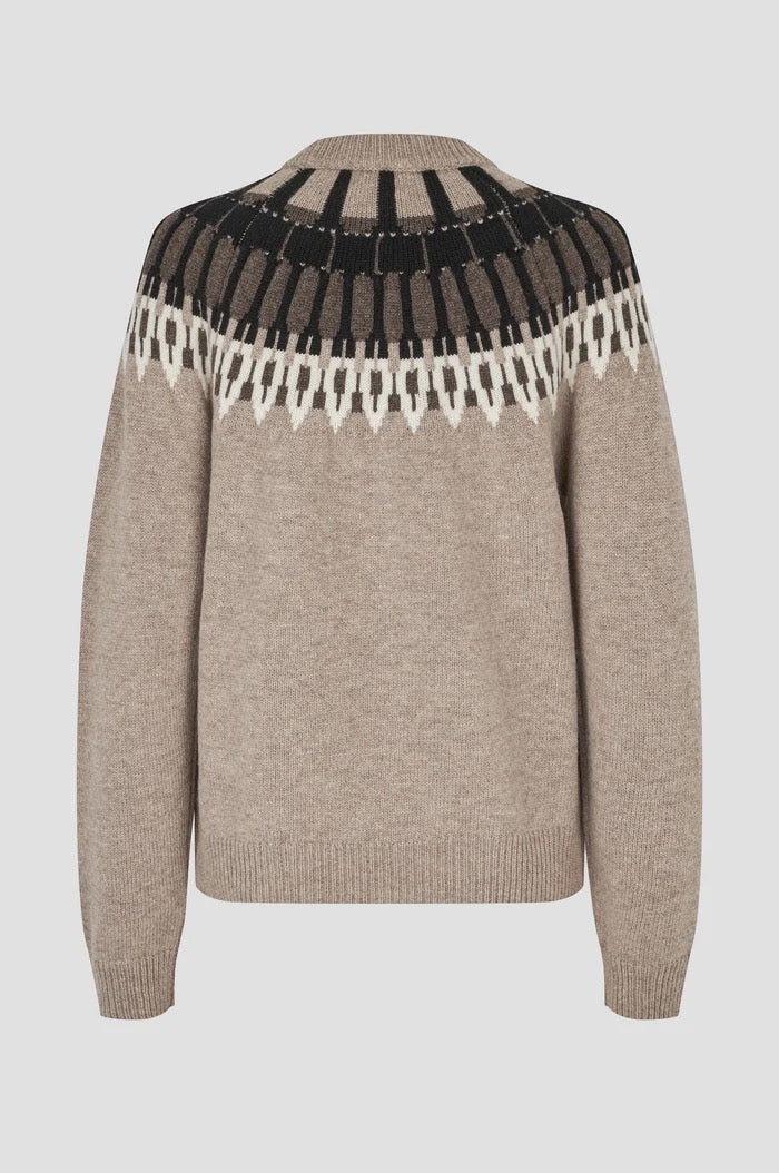 Arlo Knit O Neck Sweater - Beige