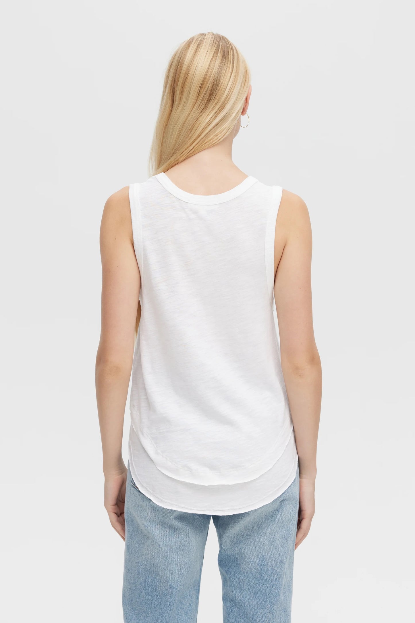 Ava Layered Tank - White