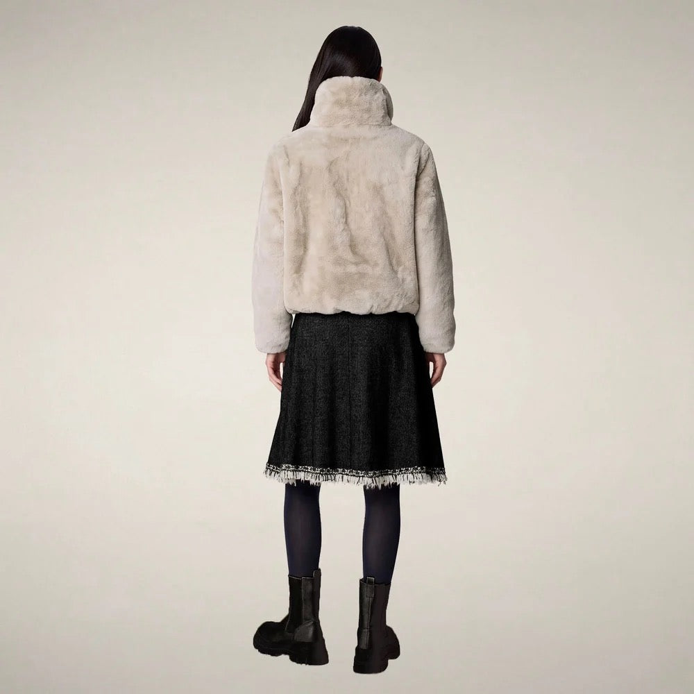 Jeon Reversible Faux Fur Jacket - Shore Beige