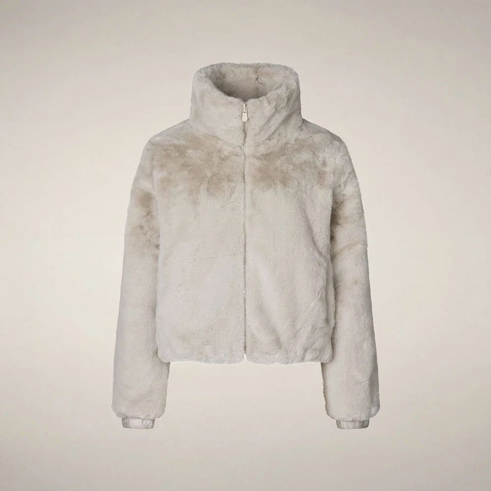 Jeon Reversible Faux Fur Jacket - Shore Beige