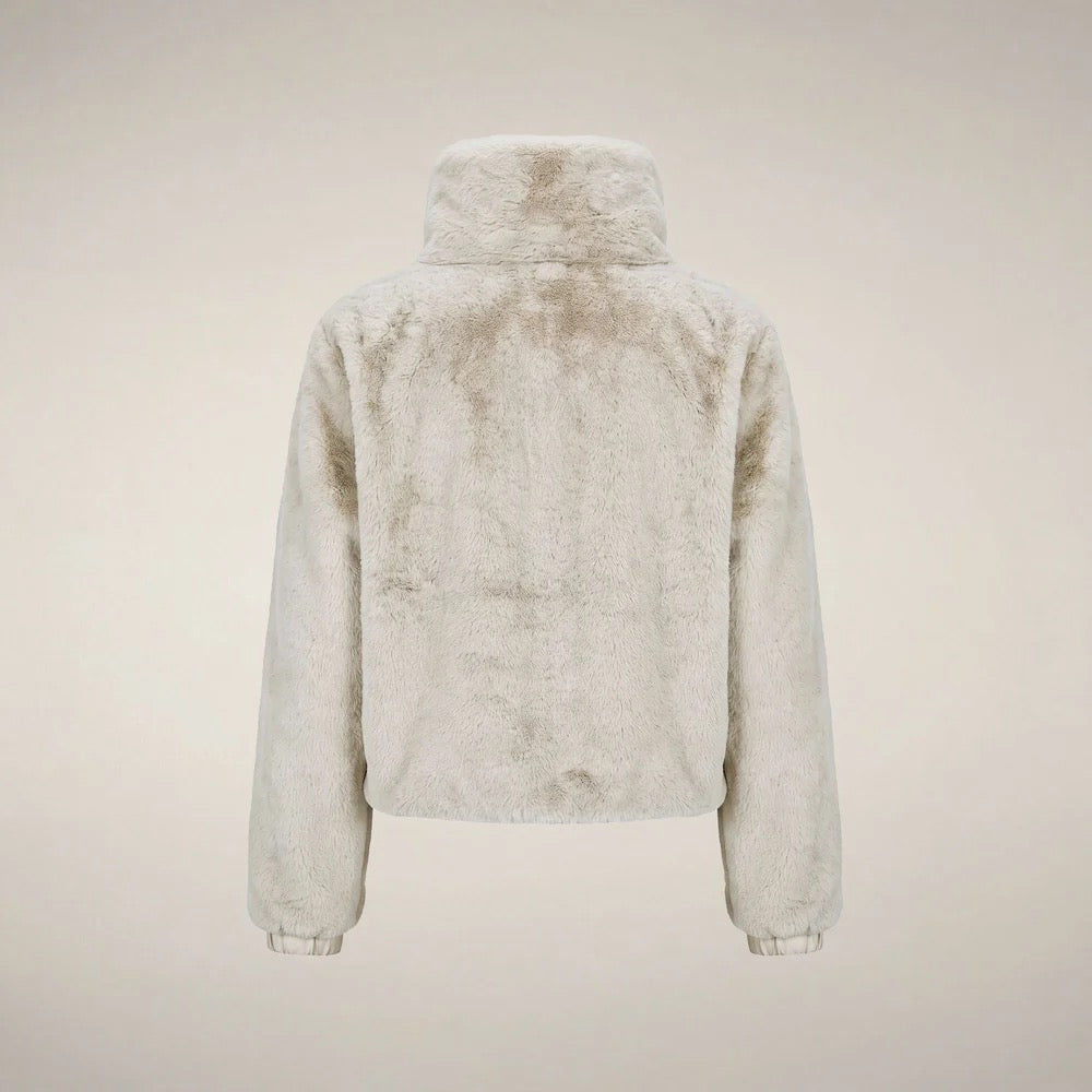 Jeon Reversible Faux Fur Jacket - Shore Beige
