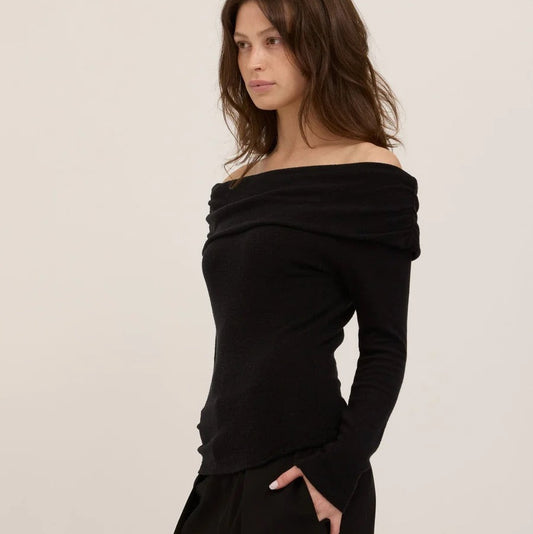 Studio City Off Shoulder Top - Black
