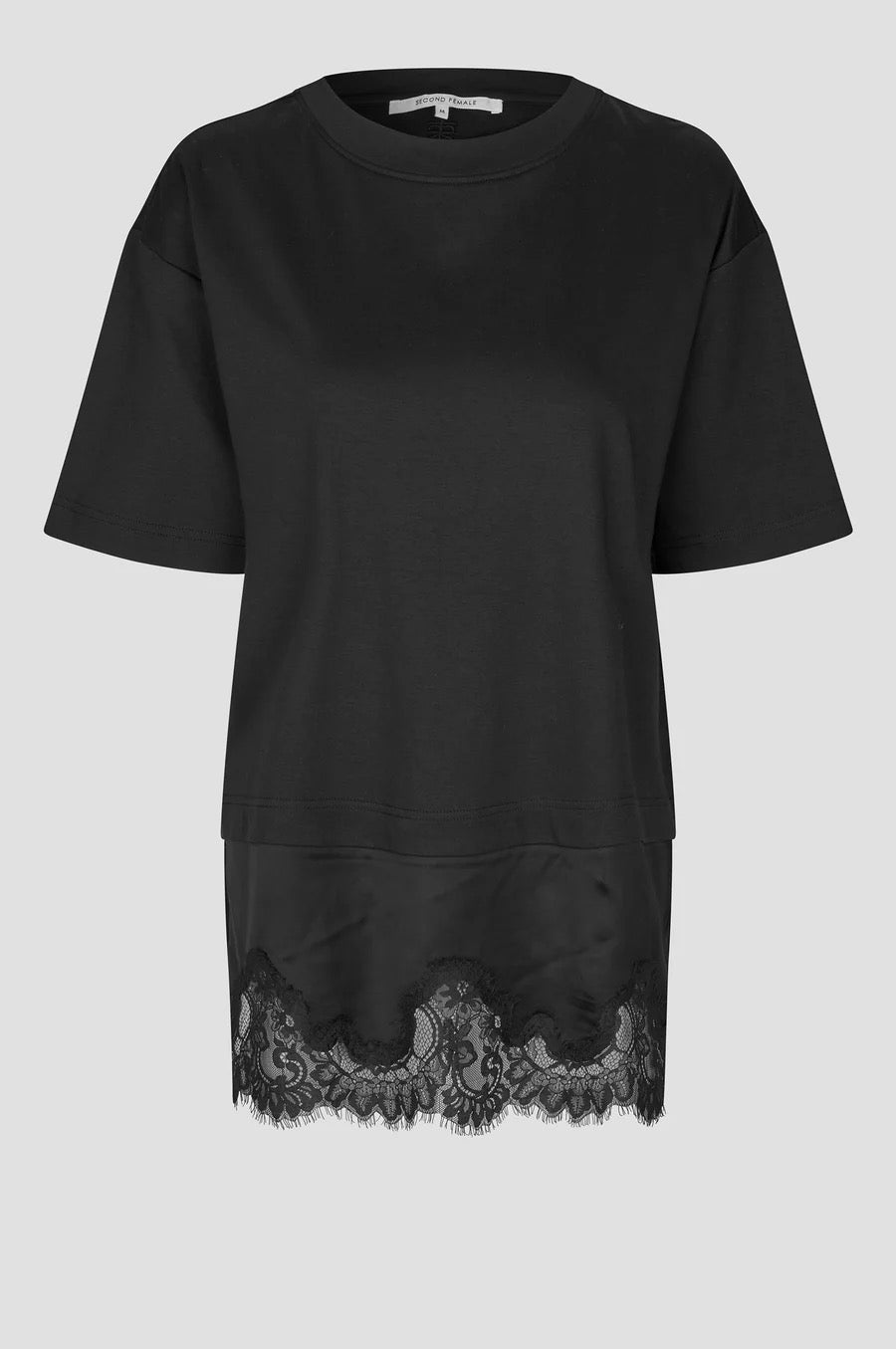 Vaccara Lace Tee - Black