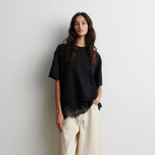 Vaccara Lace Tee - Black
