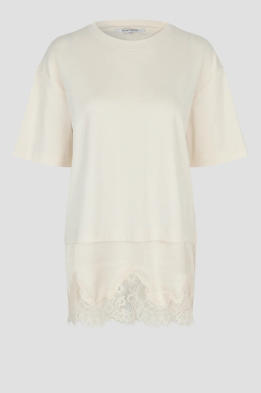 Vaccara Lace Tee - Egret