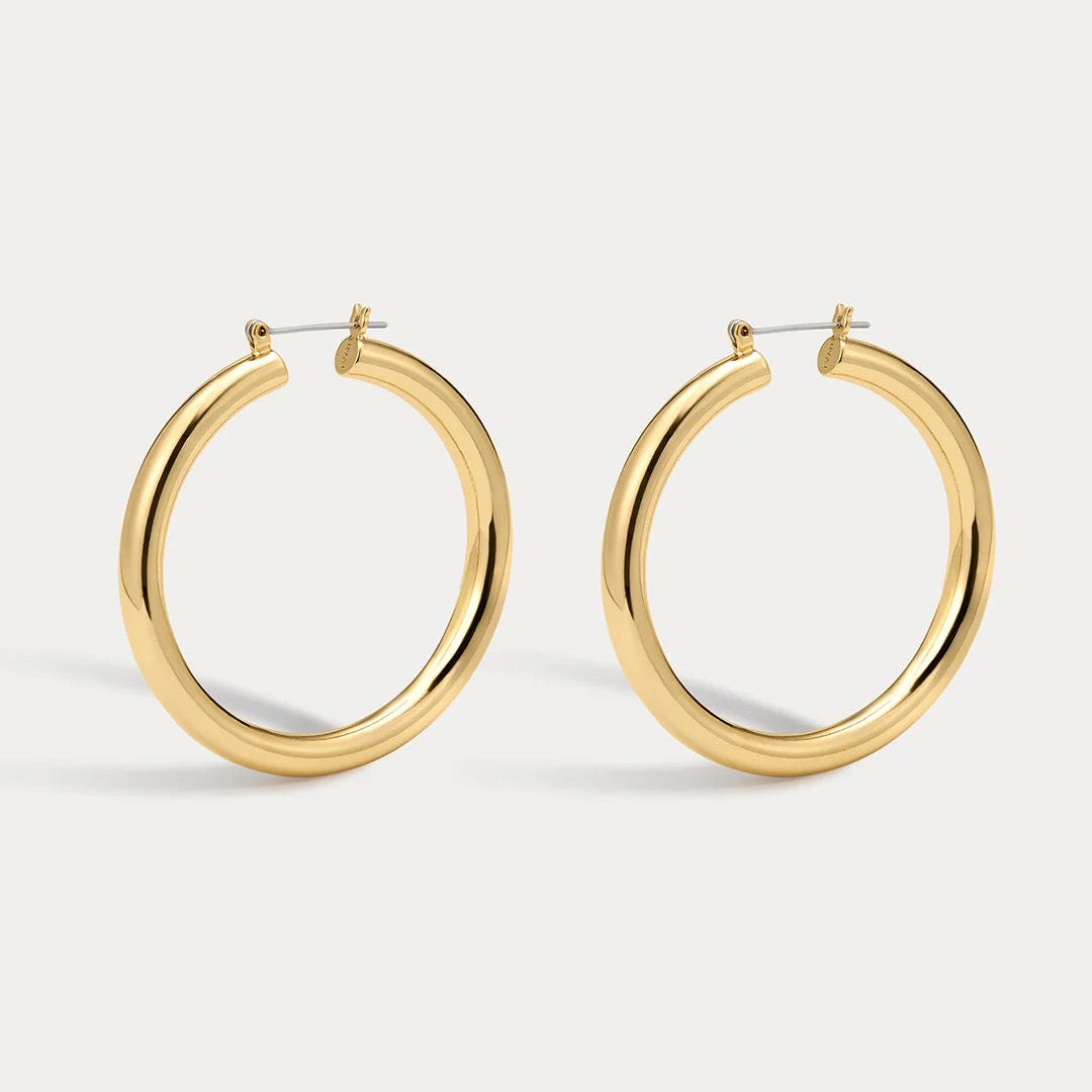 Amalfi Tube Hoops - Gold