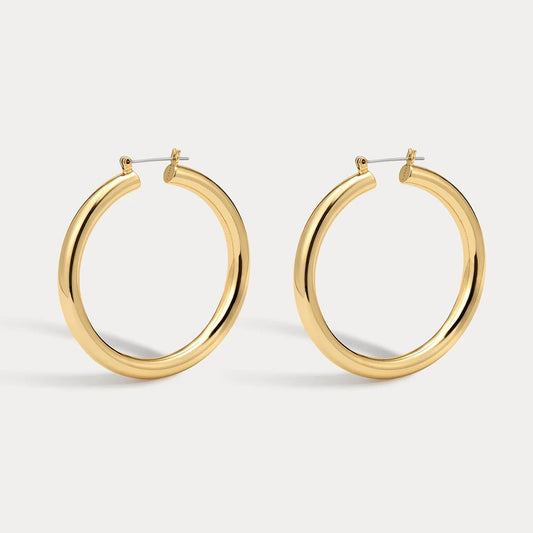 Amalfi Tube Hoops - Gold