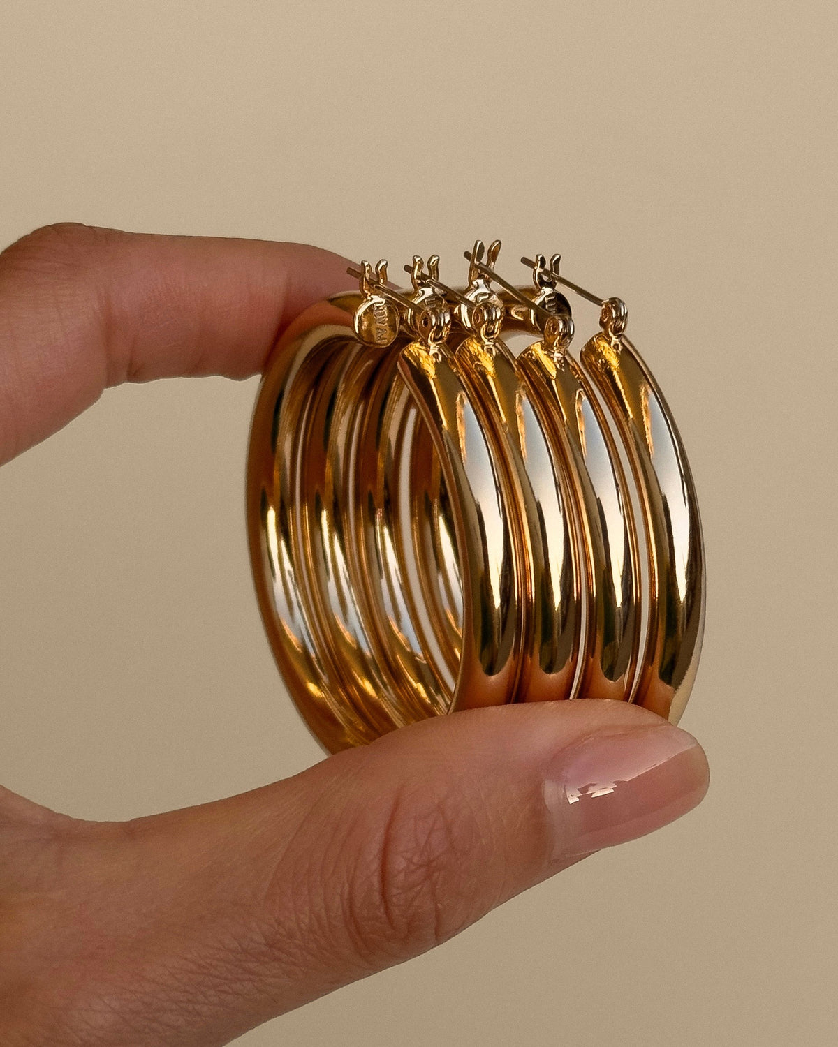 Amalfi Tube Hoops - Gold