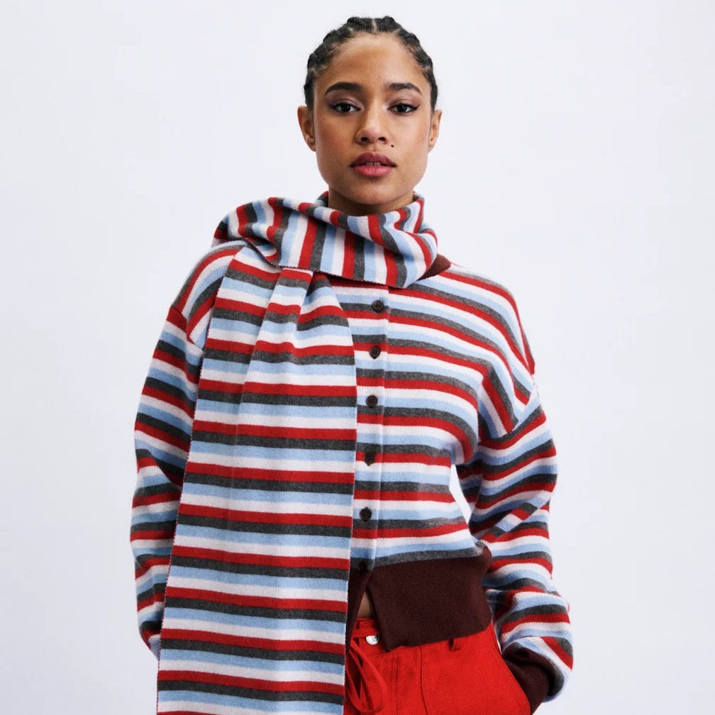Shibuya Stripe Cardigan Set