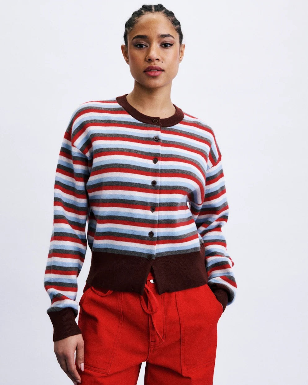 Shibuya Stripe Cardigan Set