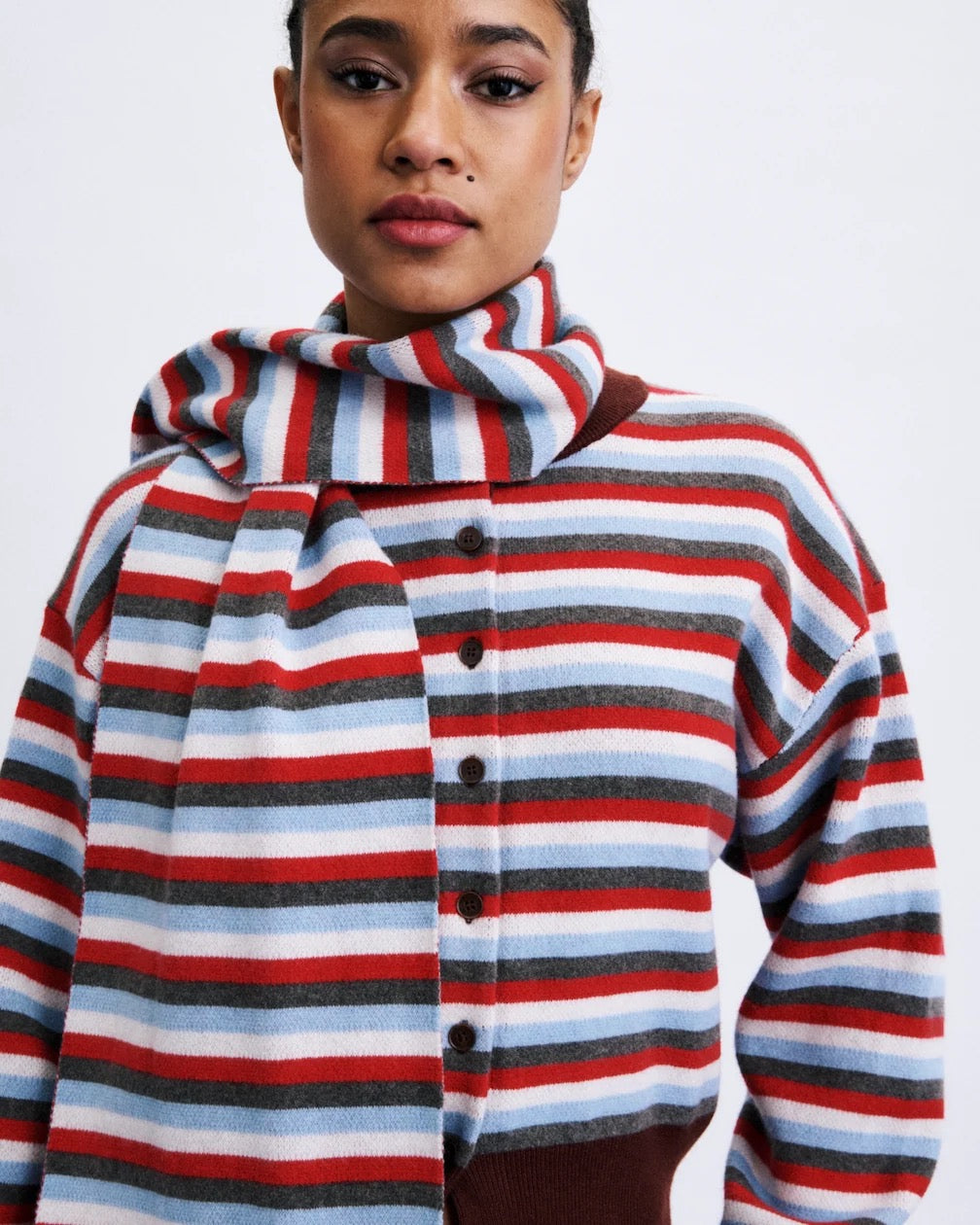 Shibuya Stripe Cardigan Set