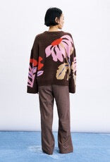 Kumano Floral Sweater - Chocolate